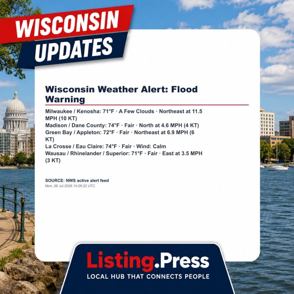 Wisconsin Weather Alert: Flood Warning