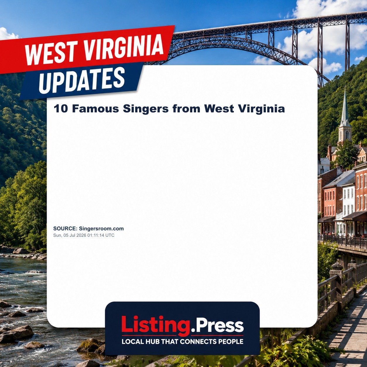 10 Famous Singers from West Virginia