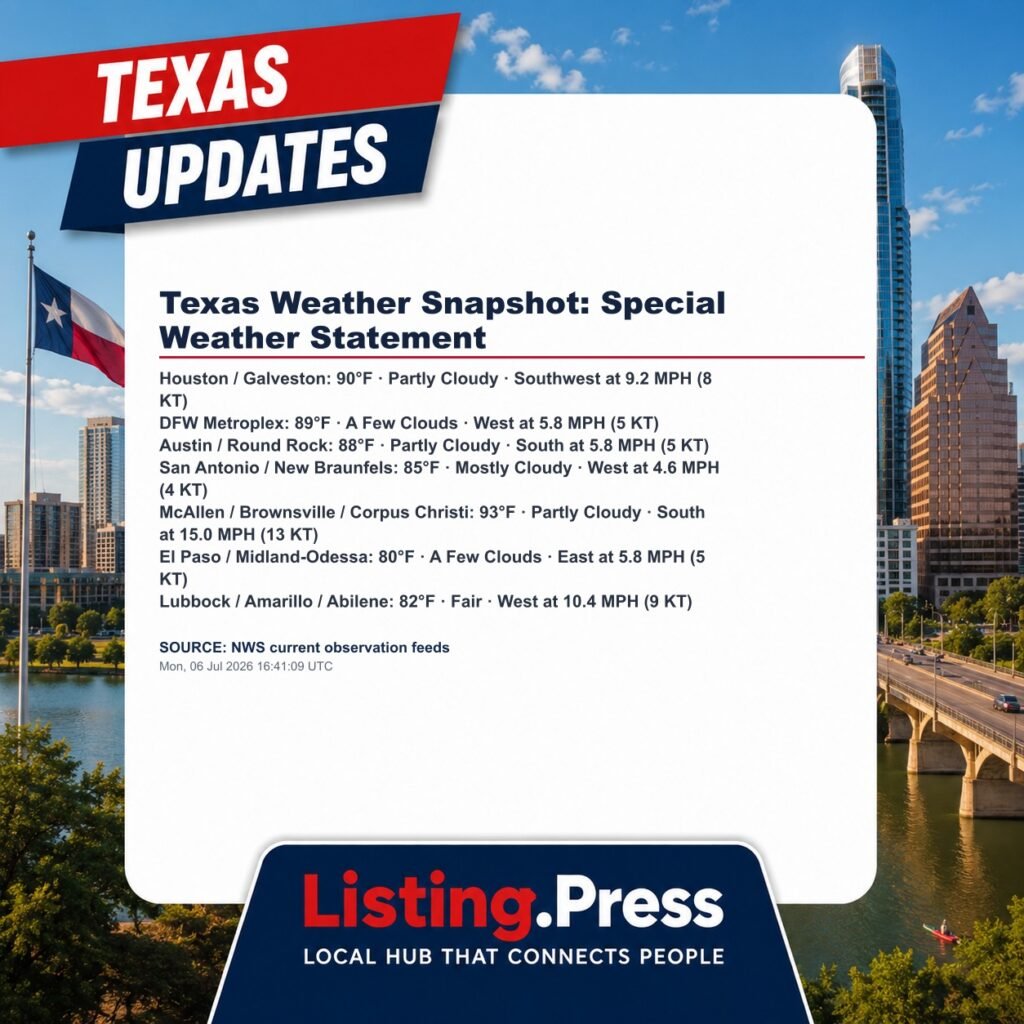 Texas Weather Snapshot: Special Weather Statement