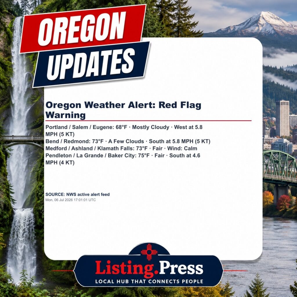 Oregon Weather Alert: Red Flag Warning