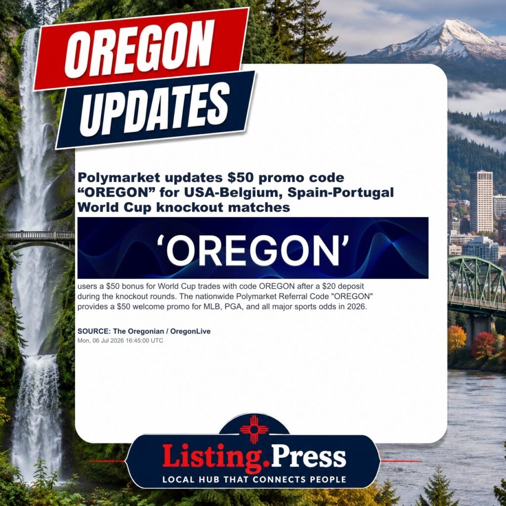 Polymarket updates $50 promo code “OREGON” for USA-Belgium, Spain-Portugal World Cup knockout matches