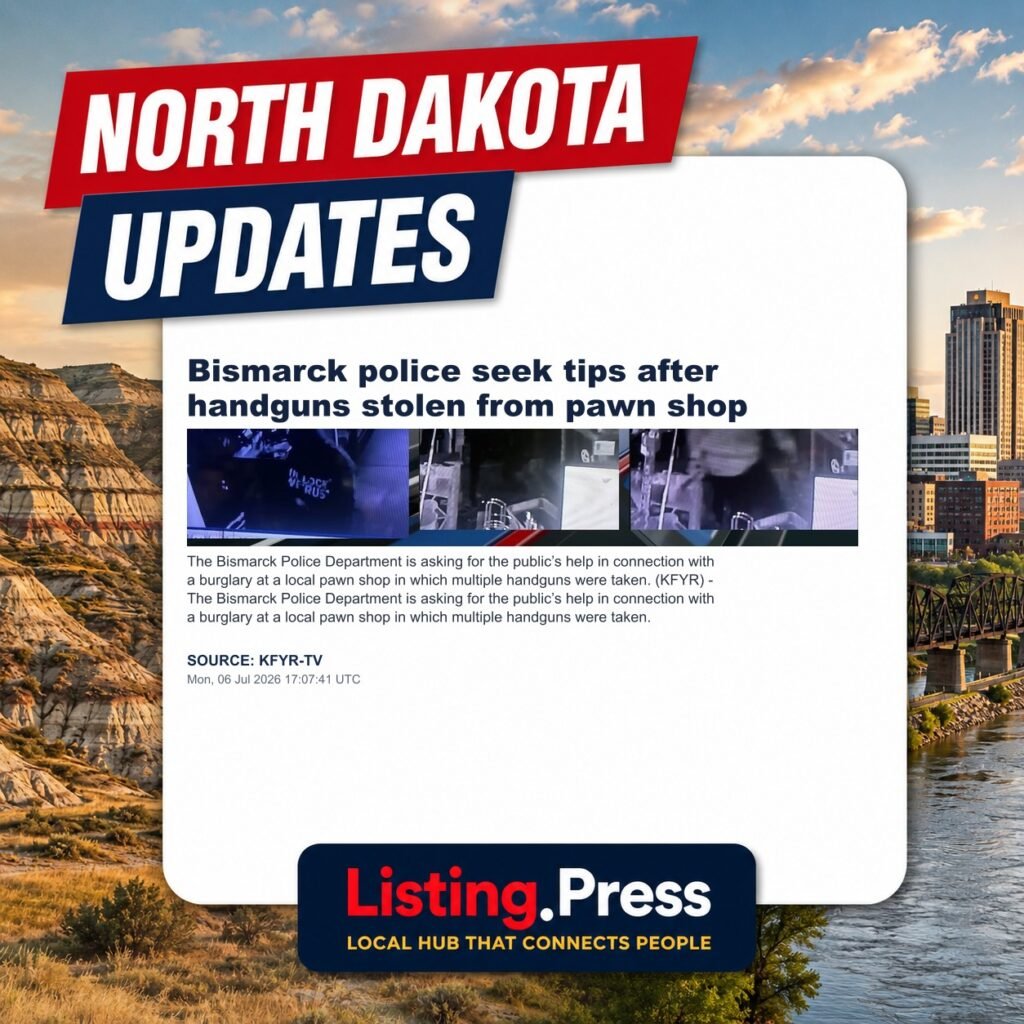 Bismarck police seek tips after handguns stolen from pawn shop
