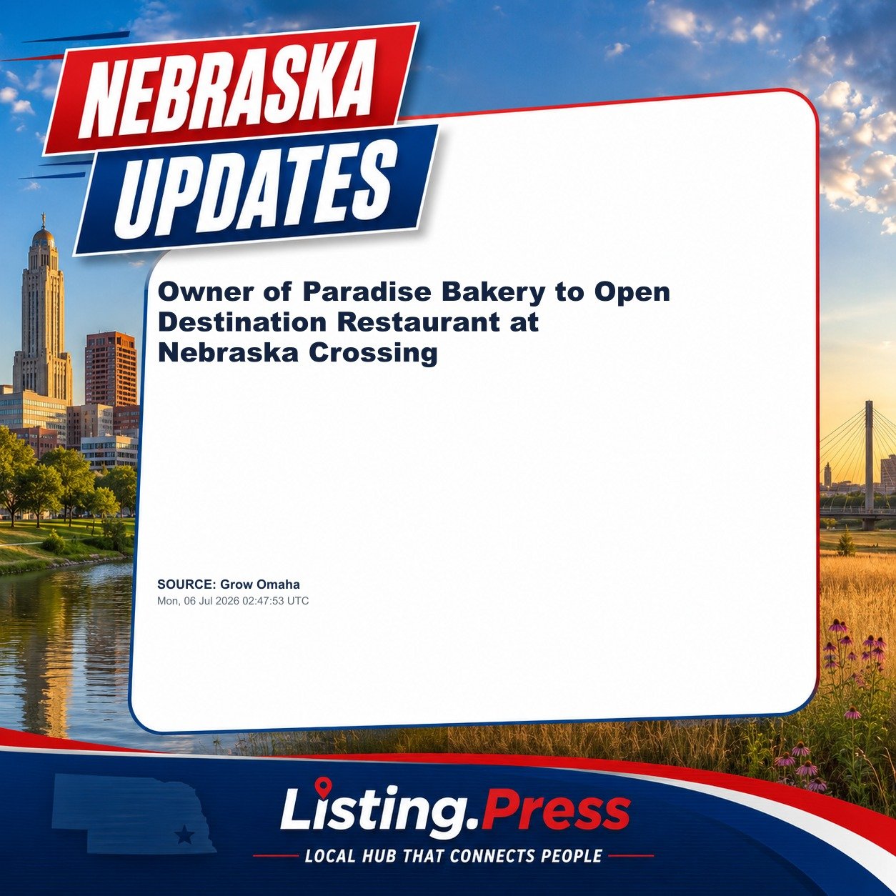 Owner of Paradise Bakery to Open Destination Restaurant at Nebraska Crossing