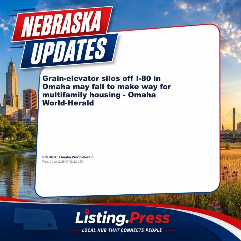 Grain-elevator silos off I-80 in Omaha may fall to make way for multifamily housing – Omaha World-Herald