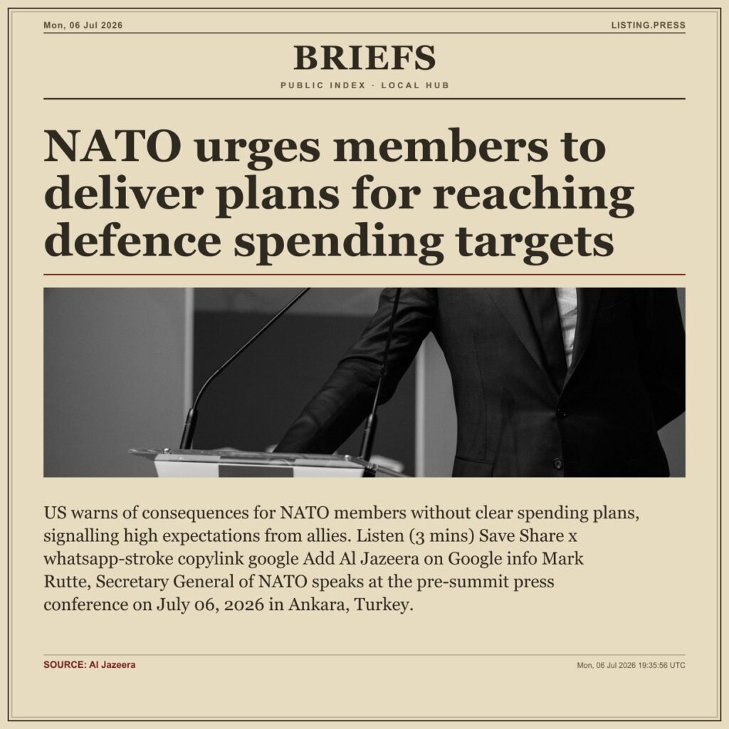 NATO urges members to deliver plans for reaching defence spending targets