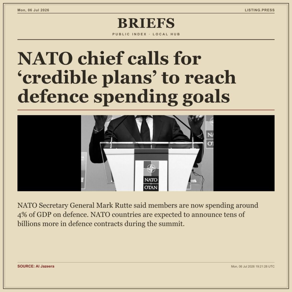 NATO chief calls for ‘credible plans’ to reach defence spending goals