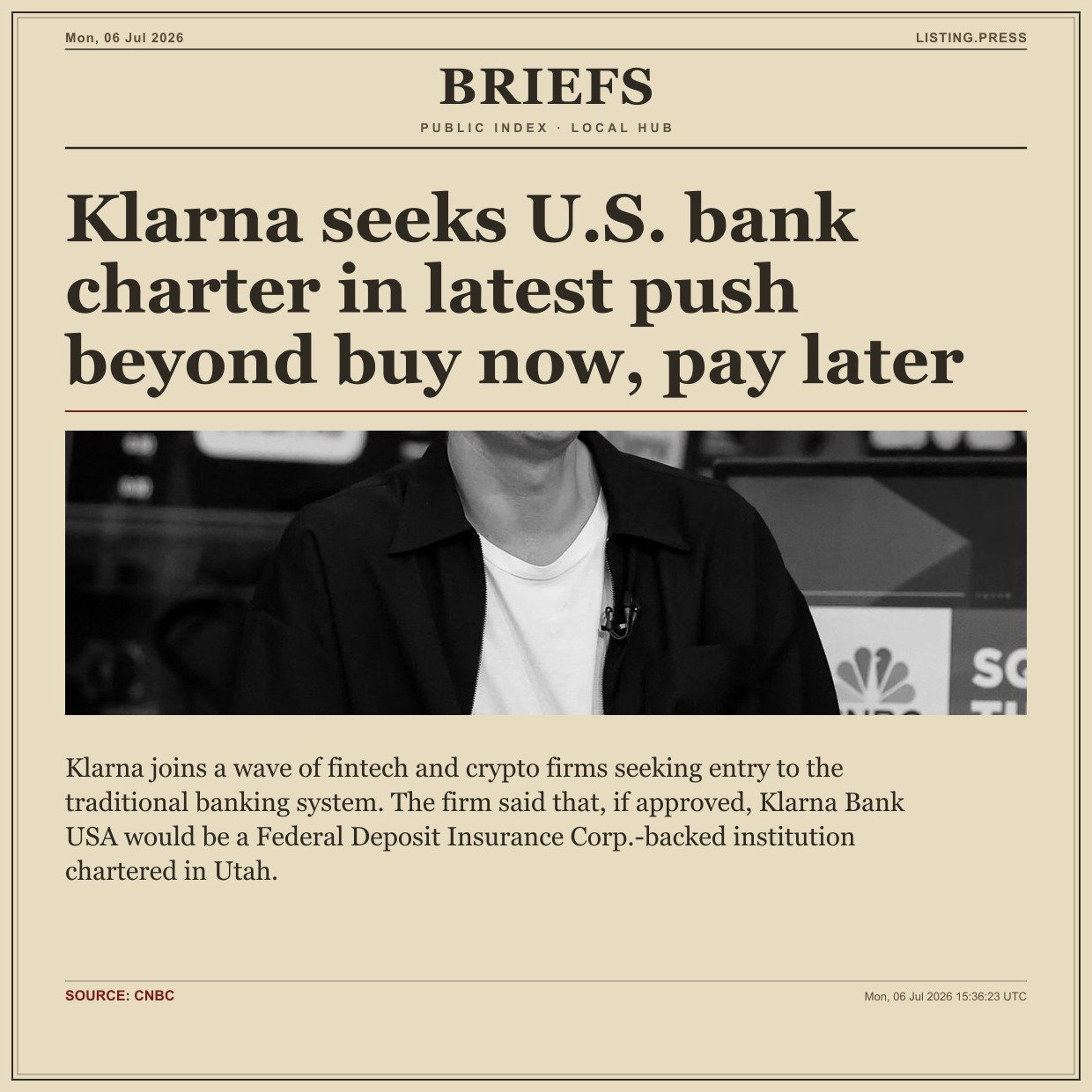 Klarna seeks U.S. bank charter in latest push beyond buy now, pay later