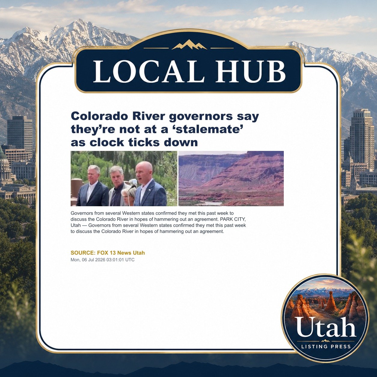Colorado River governors say they’re not at a ‘stalemate’ as clock ticks down