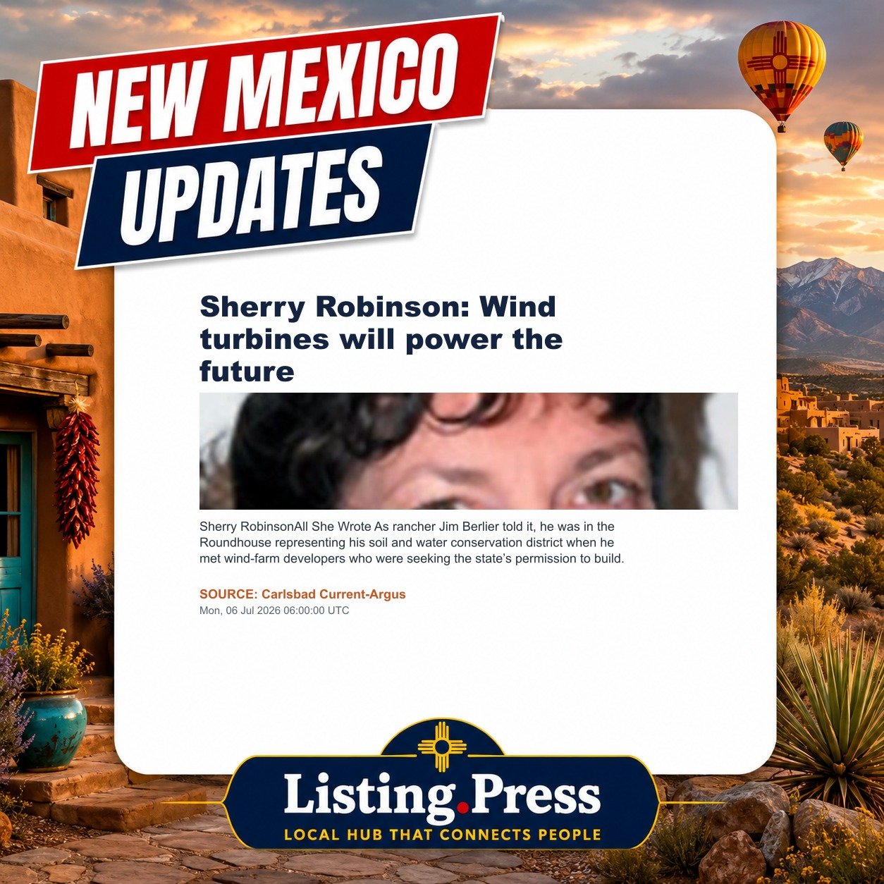 Sherry Robinson: Wind turbines will power the future