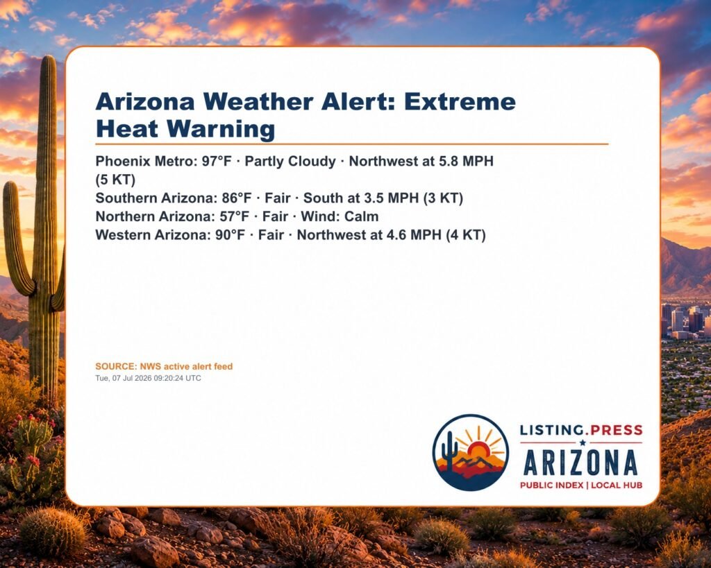 Arizona Weather Alert: Extreme Heat Warning