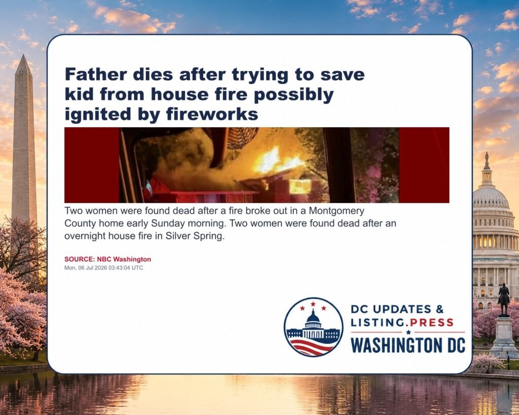 Father dies after trying to save kid from house fire possibly ignited by fireworks