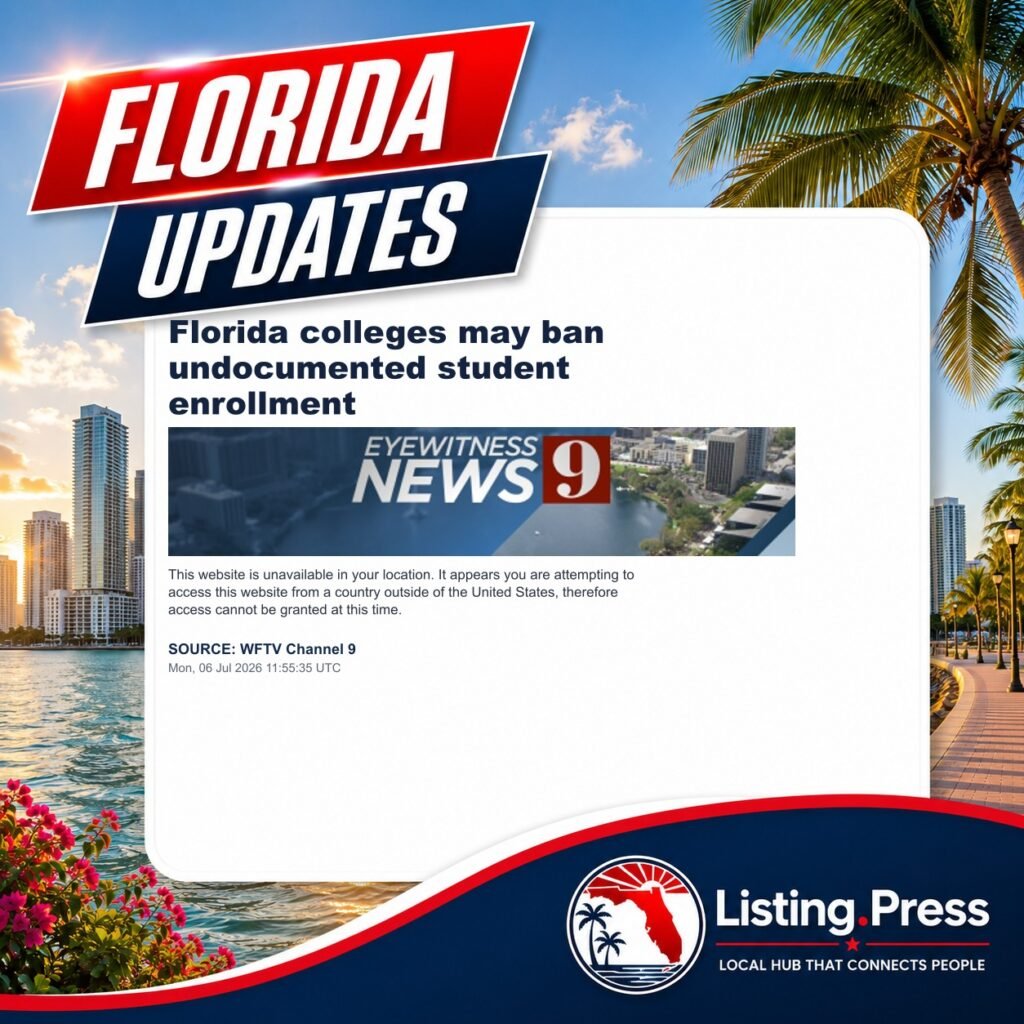 Florida colleges may ban undocumented student enrollment