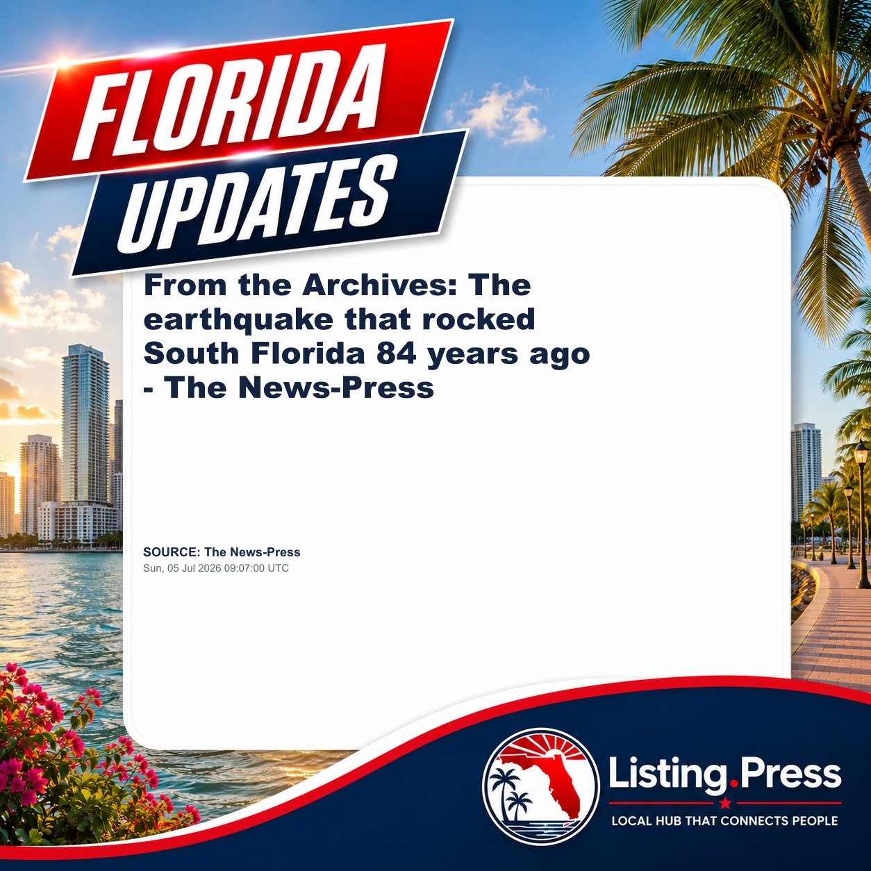 From the Archives: The earthquake that rocked South Florida 84 years ago - The News-Press