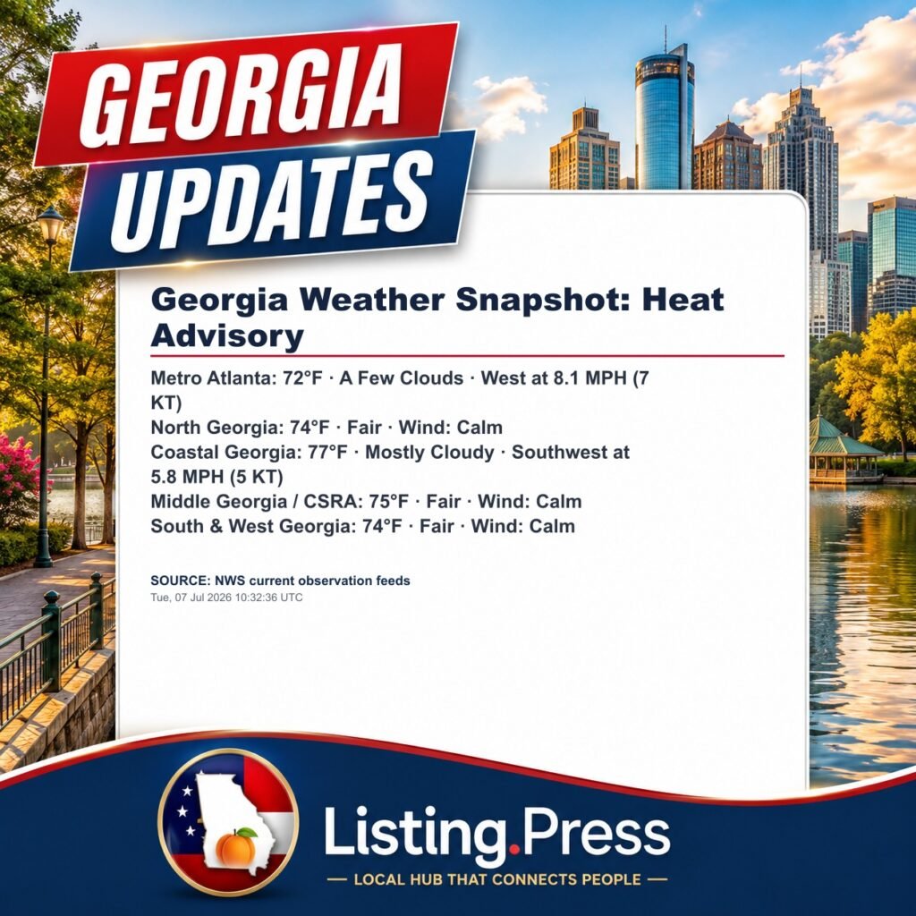 Georgia Weather Snapshot: Heat Advisory