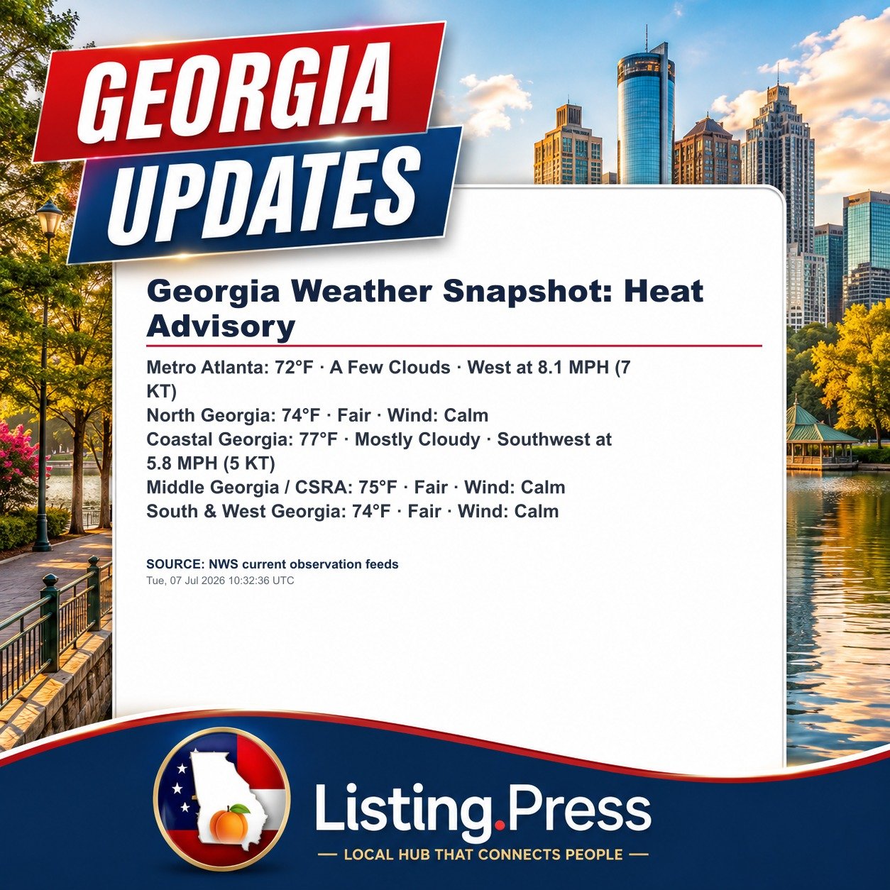 Georgia Weather Snapshot: Heat Advisory