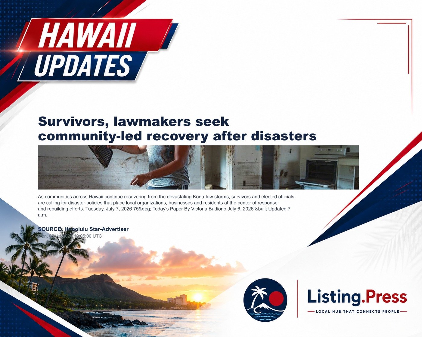 Survivors, lawmakers seek community-led recovery after disasters