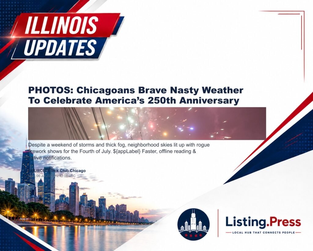 PHOTOS: Chicagoans Brave Nasty Weather To Celebrate America’s 250th Anniversary