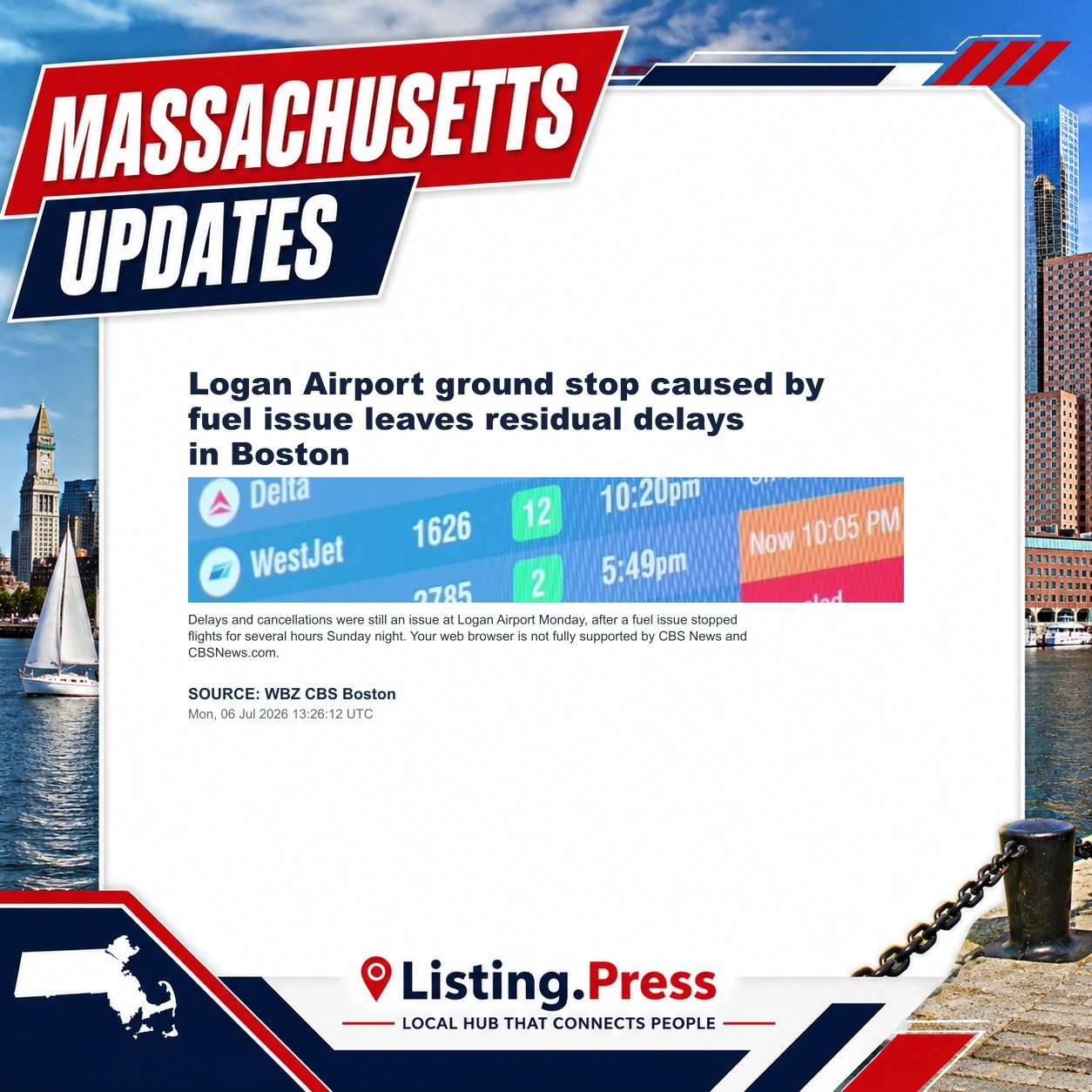 Logan Airport ground stop caused by fuel issue leaves residual delays in Boston