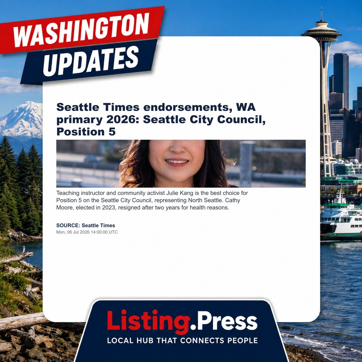 Seattle Times endorsements, WA primary 2026: Seattle City Council, Position 5