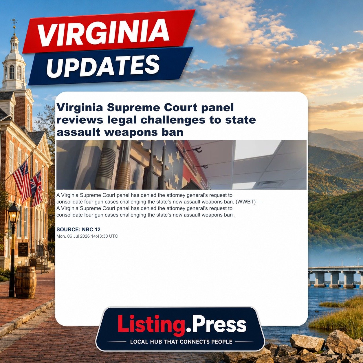 Virginia Supreme Court panel reviews legal challenges to state assault weapons ban