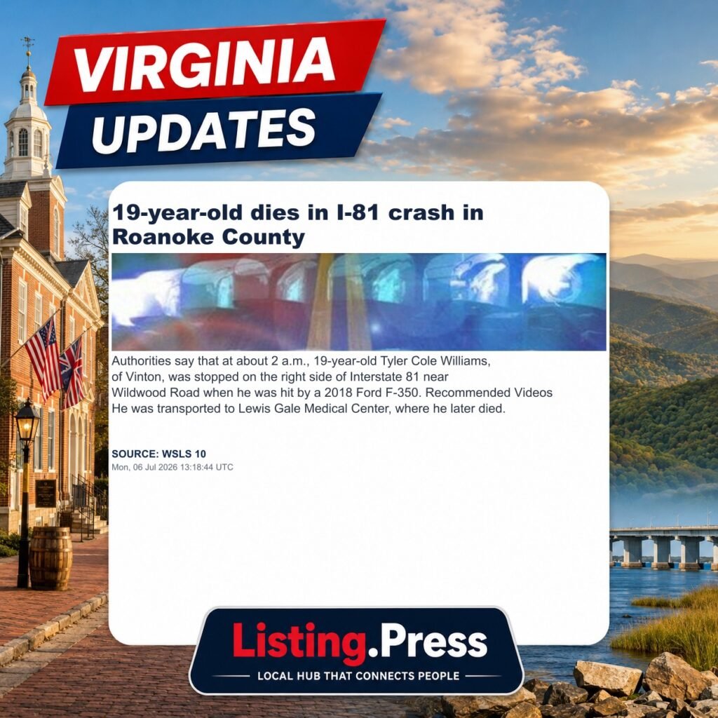 19-year-old dies in I-81 crash in Roanoke County