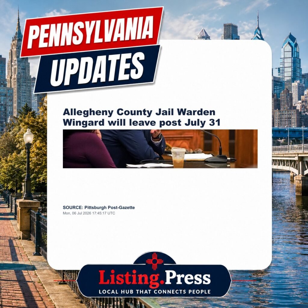 Allegheny County Jail Warden Wingard will leave post July 31