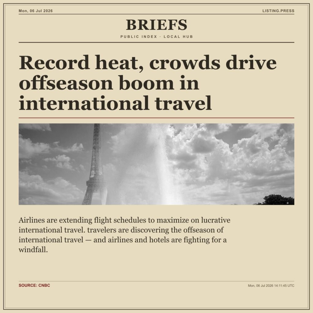 Record heat, crowds drive offseason boom in international travel