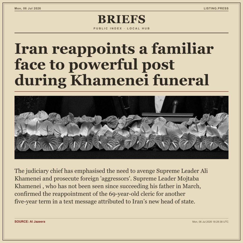 Iran reappoints a familiar face to powerful post during Khamenei funeral