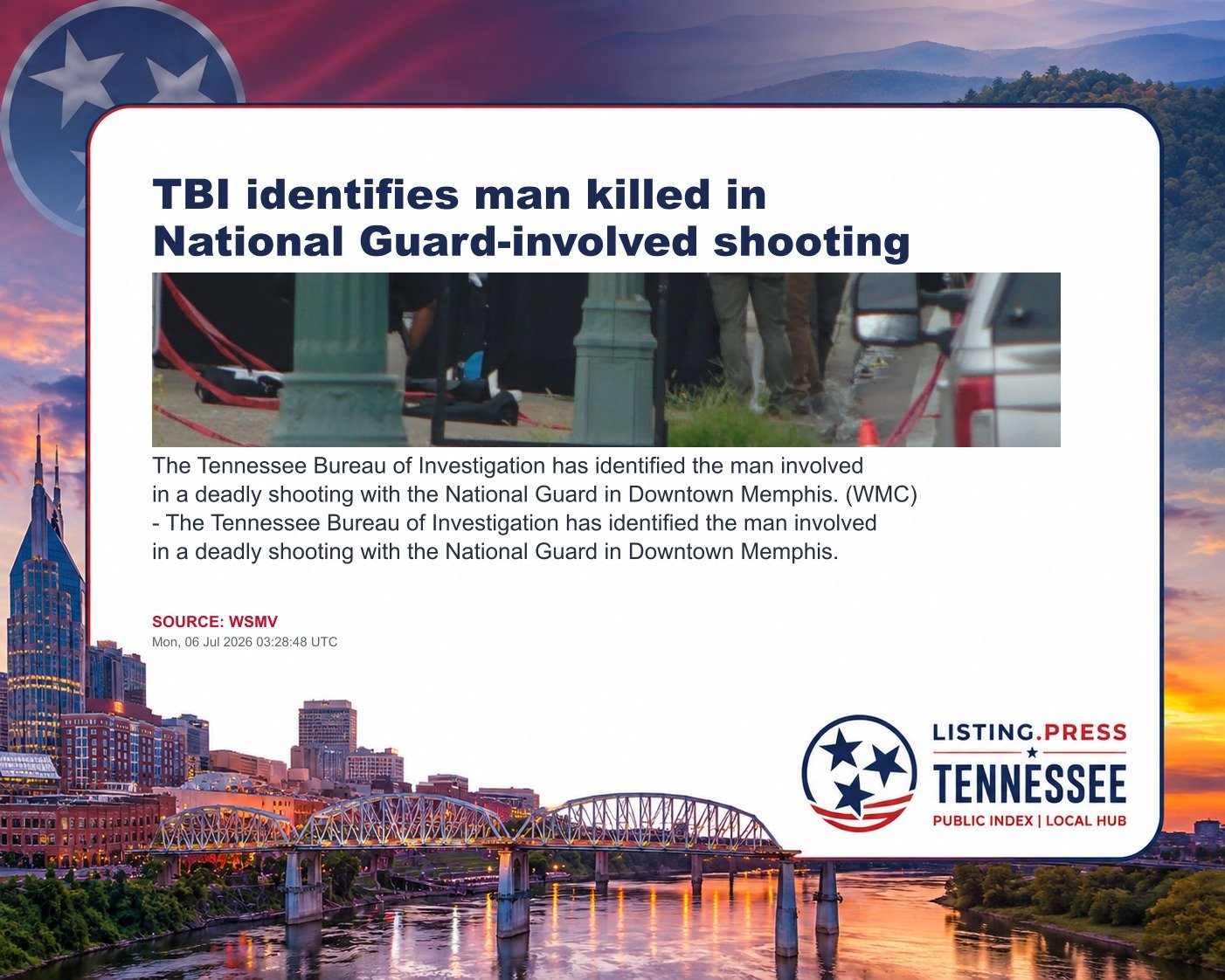 TBI identifies man killed in National Guard-involved shooting