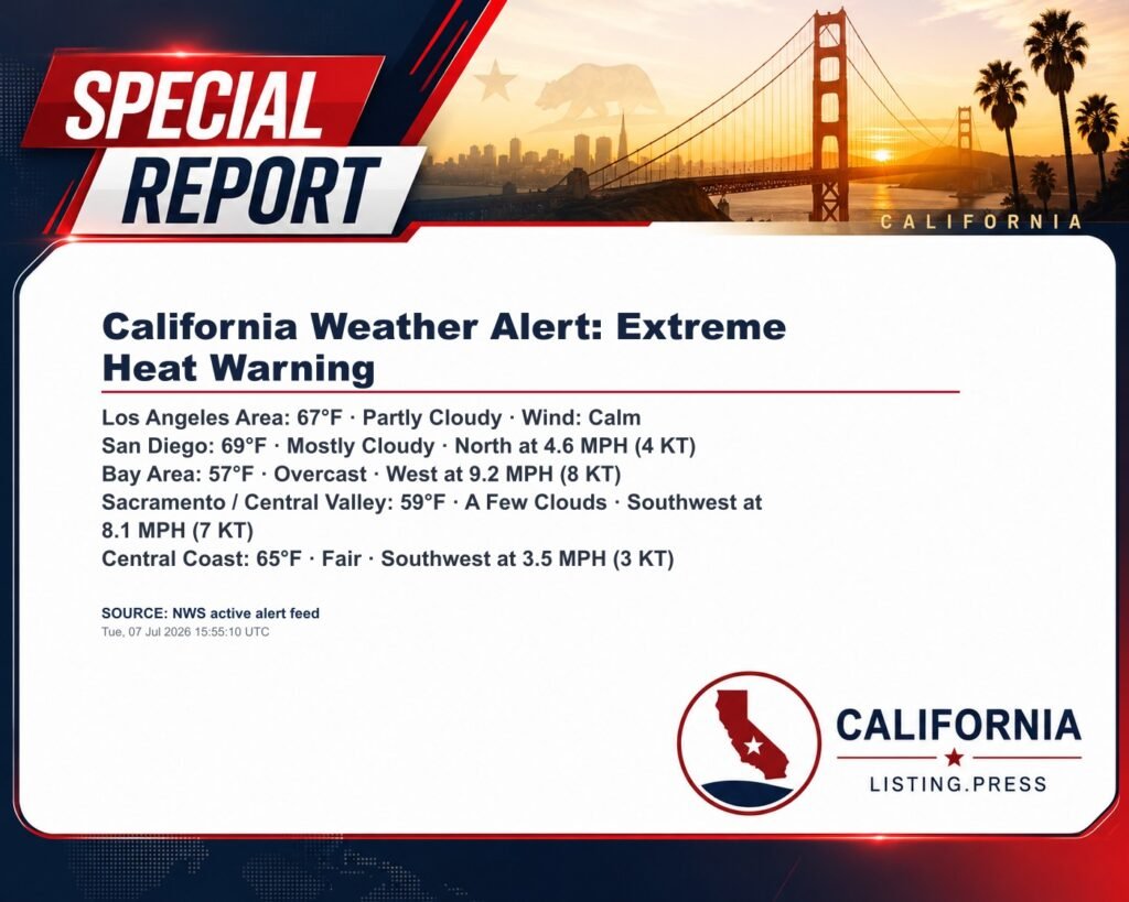 California Weather Alert: Extreme Heat Warning