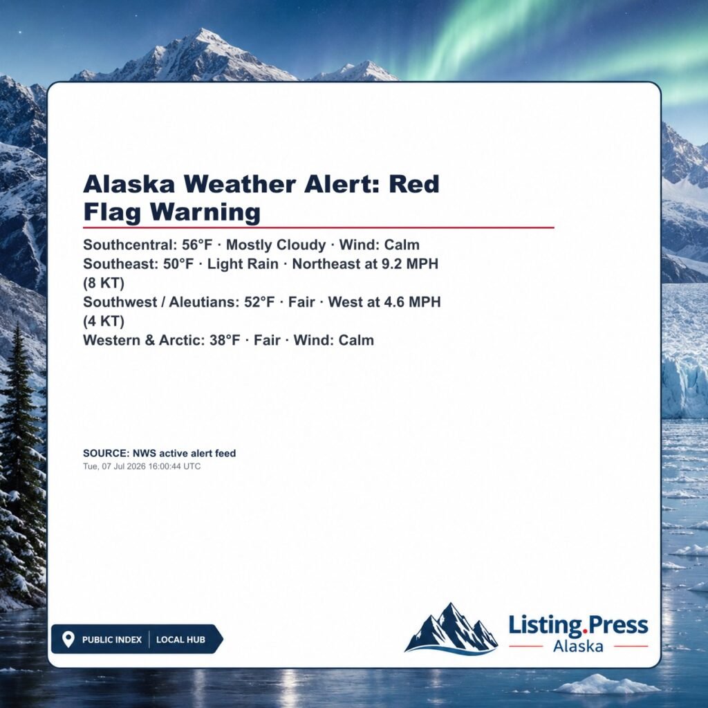 Alaska Weather Alert: Red Flag Warning