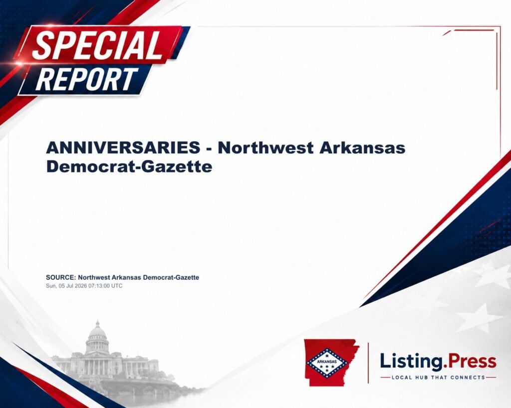 ANNIVERSARIES – Northwest Arkansas Democrat-Gazette