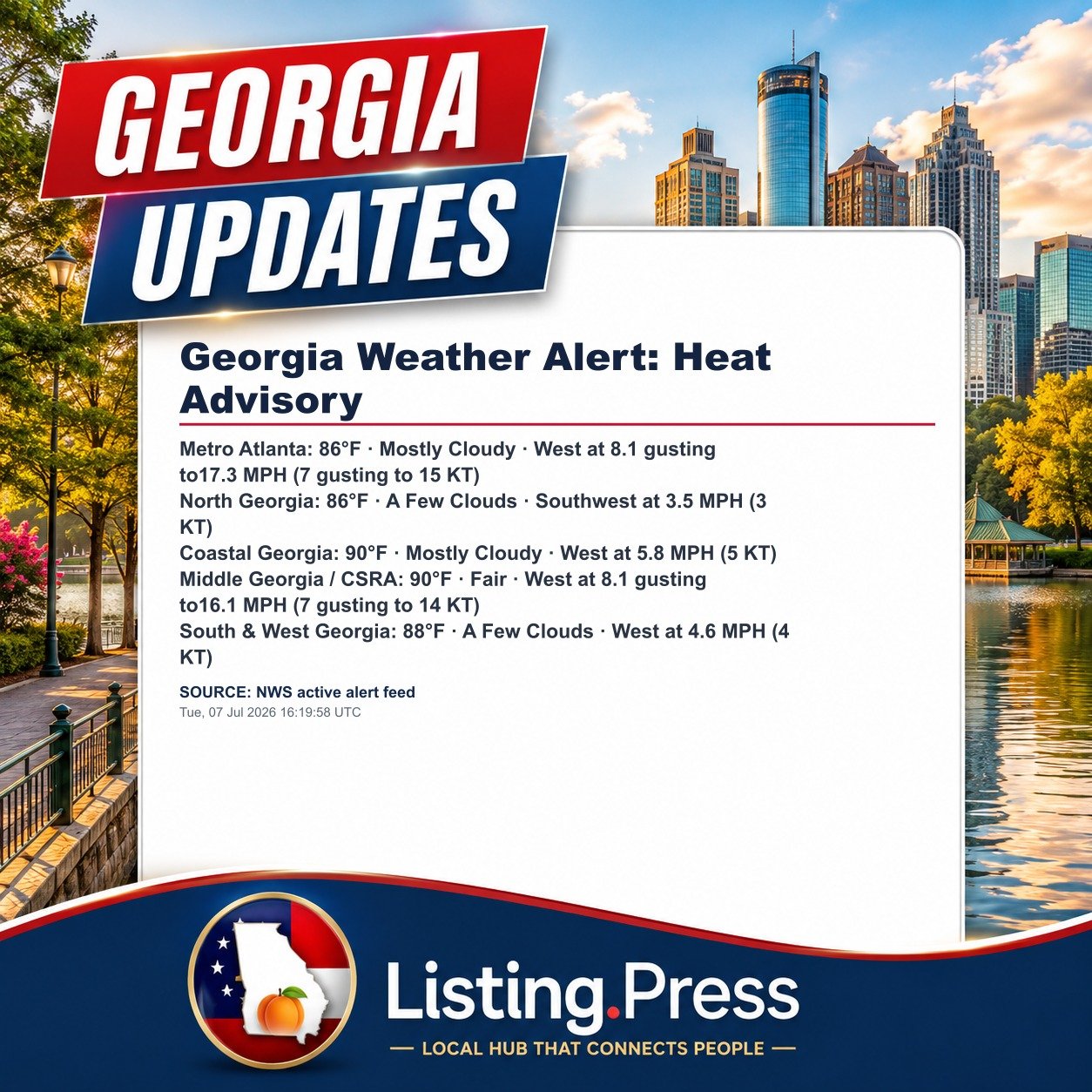 Georgia Weather Alert: Heat Advisory