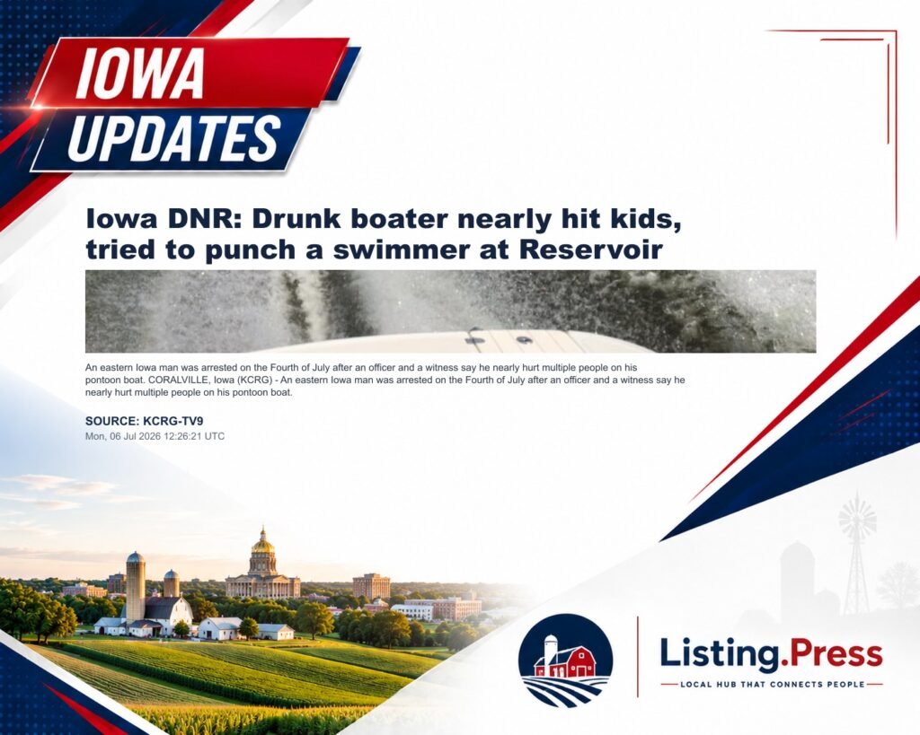 Iowa DNR: Drunk boater nearly hit kids, tried to punch a swimmer at Reservoir