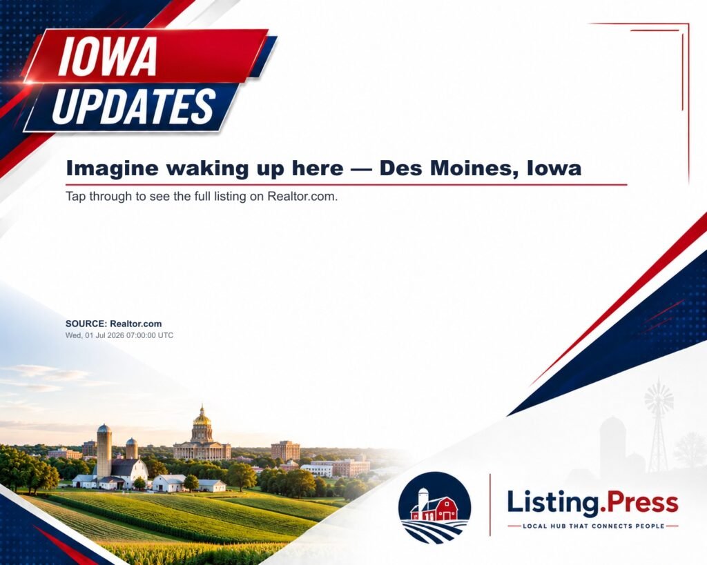 Imagine waking up here — Des Moines, Iowa