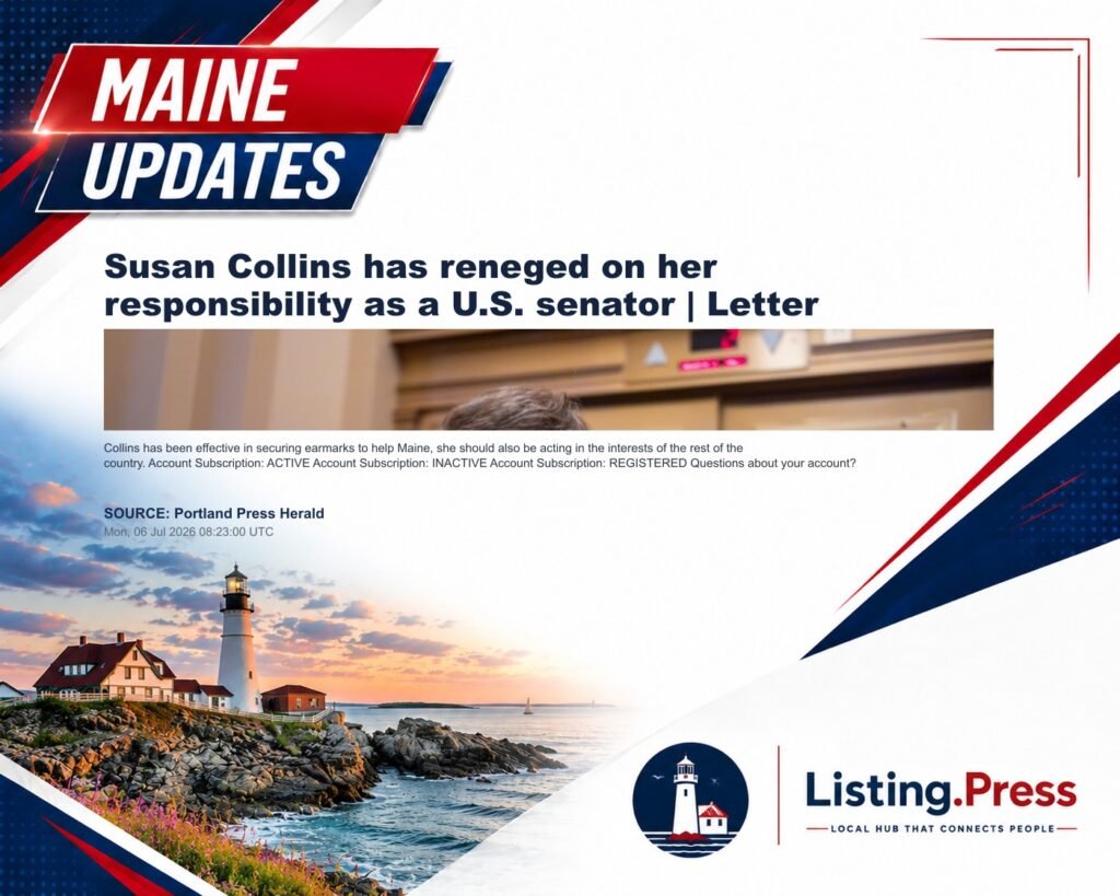 Susan Collins has reneged on her responsibility as a U.S. senator | Letter