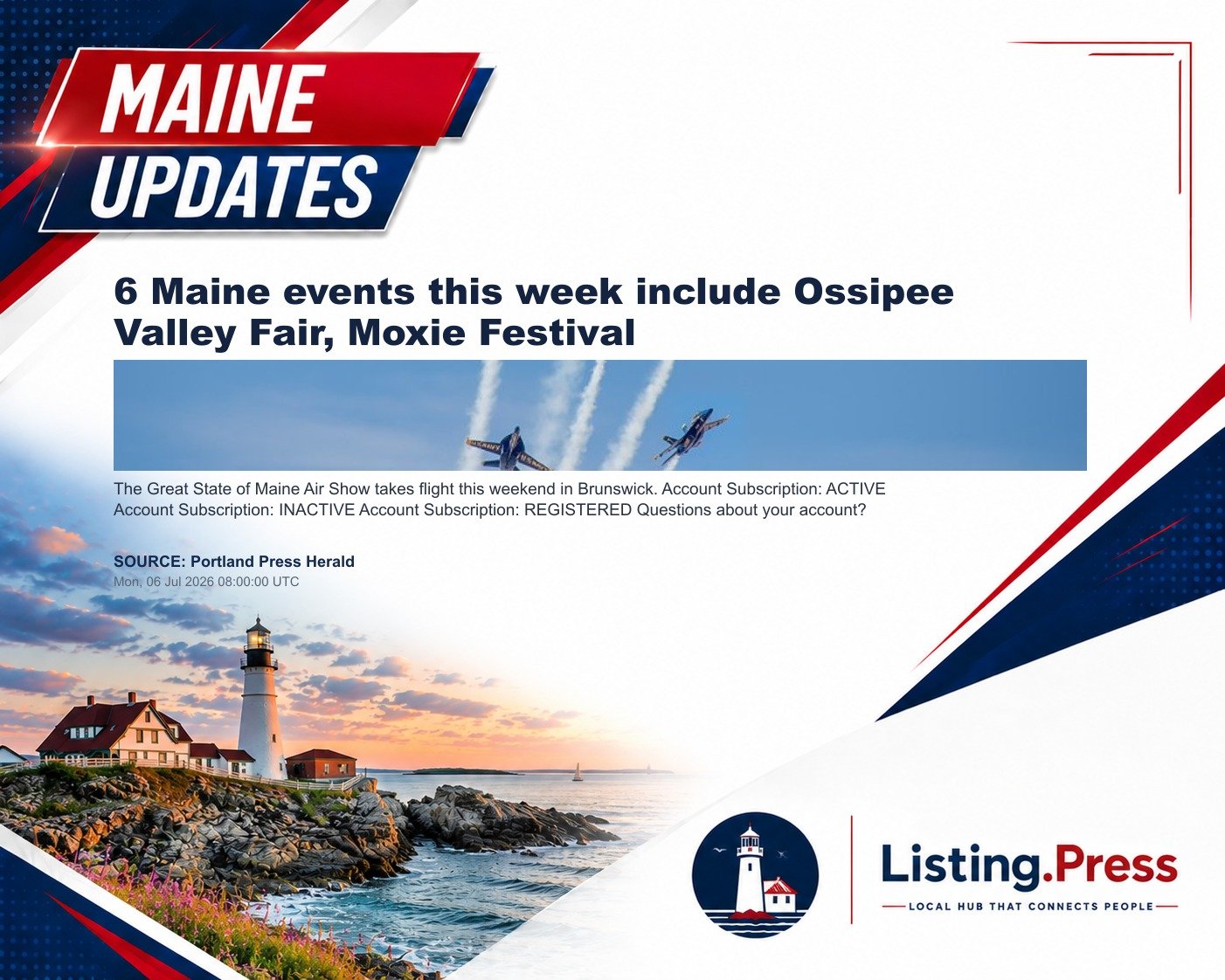 6 Maine events this week include Ossipee Valley Fair, Moxie Festival