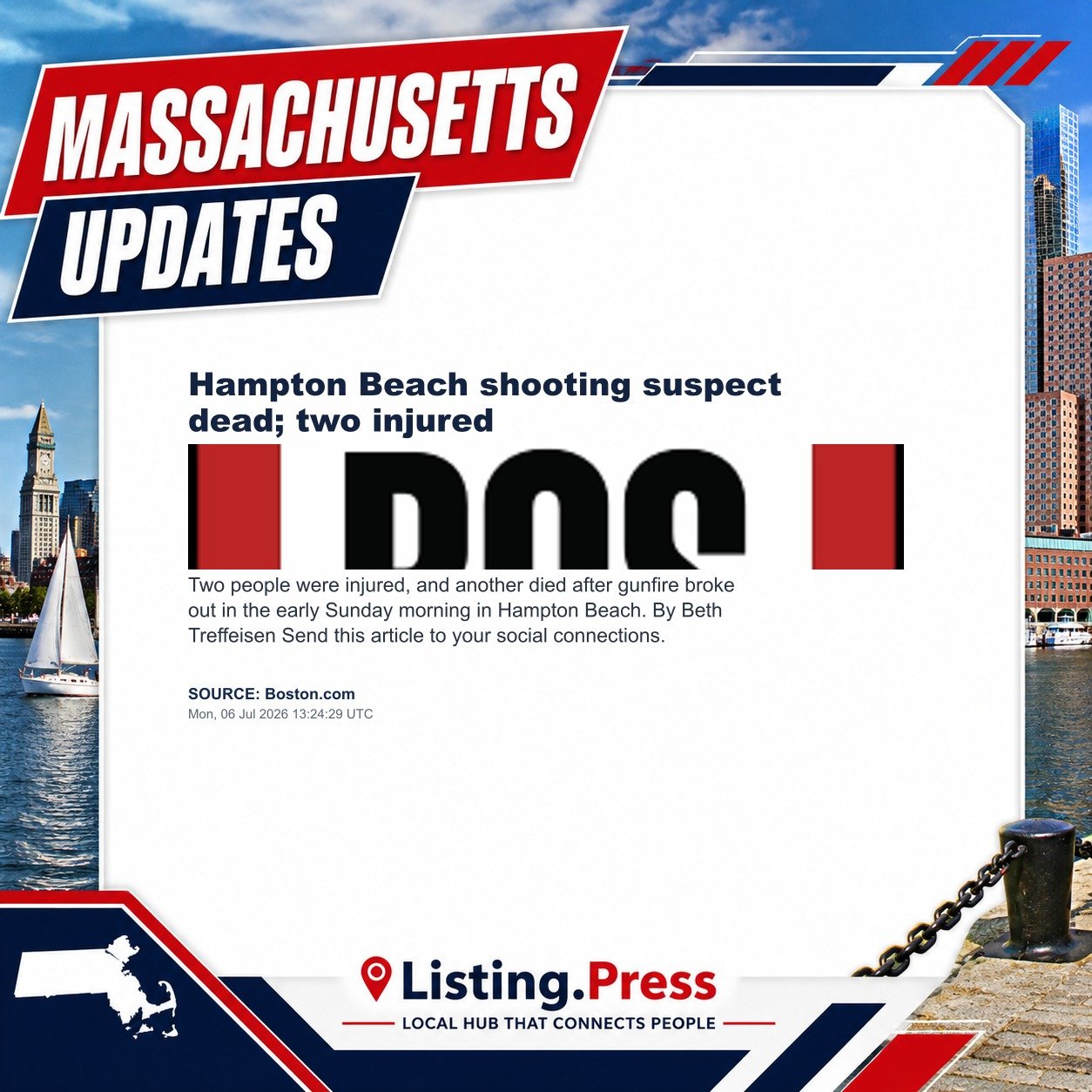 Hampton Beach shooting suspect dead; two injured