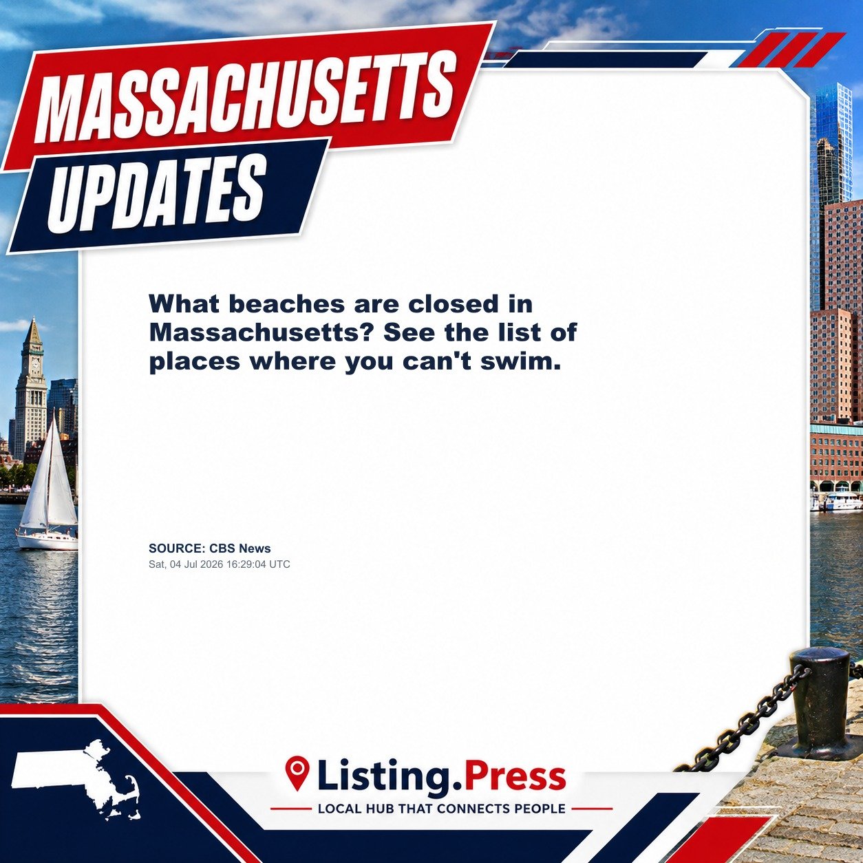 What beaches are closed in Massachusetts? See the list of places where you can't swim.