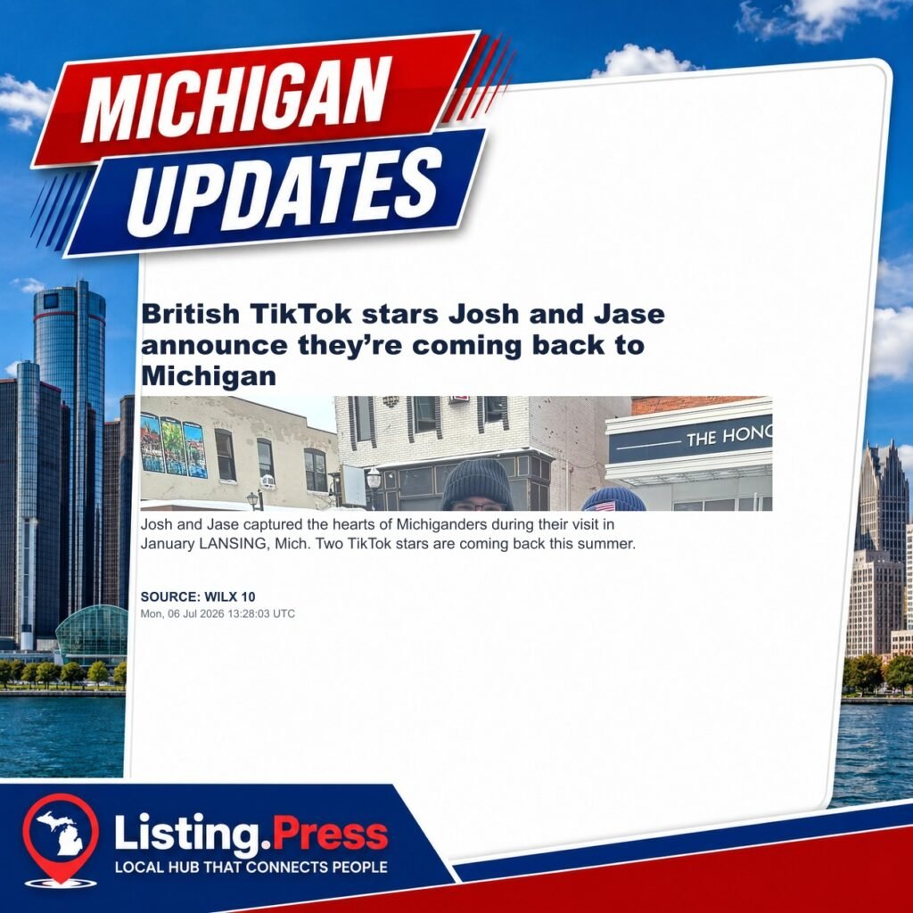 British TikTok stars Josh and Jase announce they’re coming back to Michigan