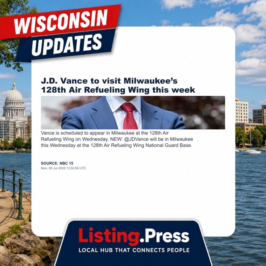 J.D. Vance to visit Milwaukee’s 128th Air Refueling Wing this week