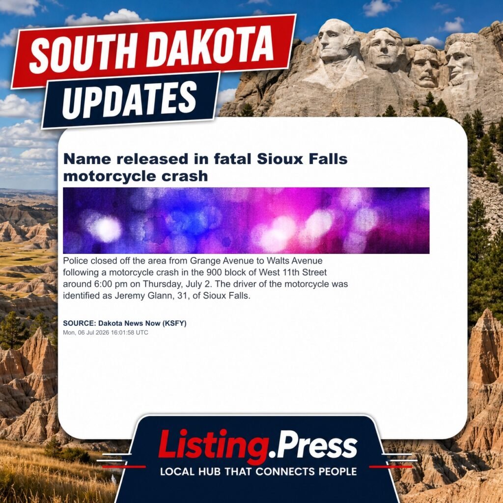 Name released in fatal Sioux Falls motorcycle crash