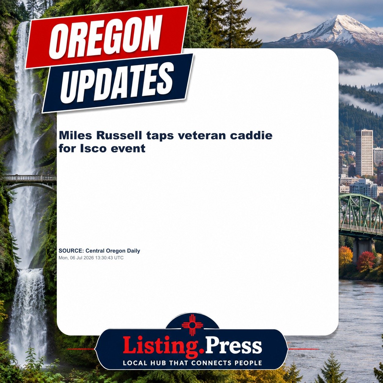 Miles Russell taps veteran caddie for Isco event