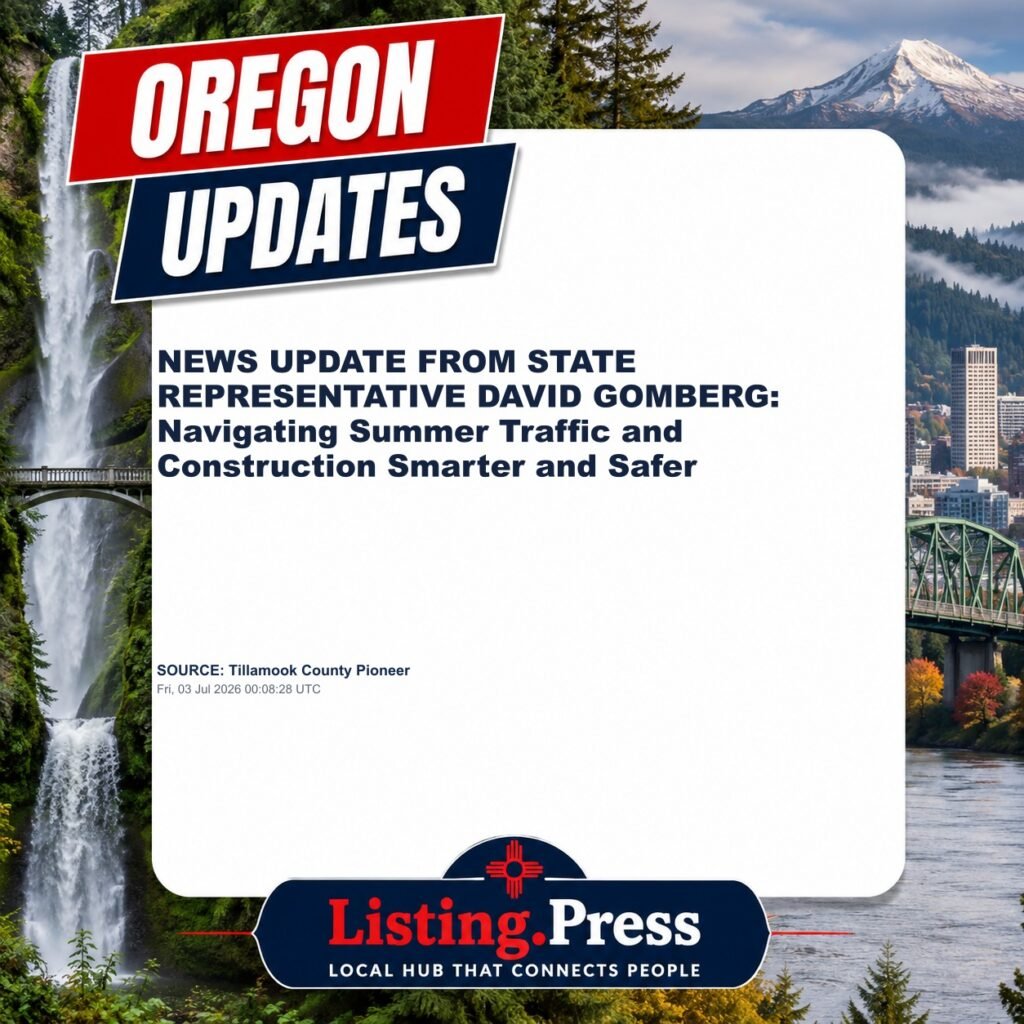 NEWS UPDATE FROM STATE REPRESENTATIVE DAVID GOMBERG: Navigating Summer Traffic and Construction Smarter and Safer