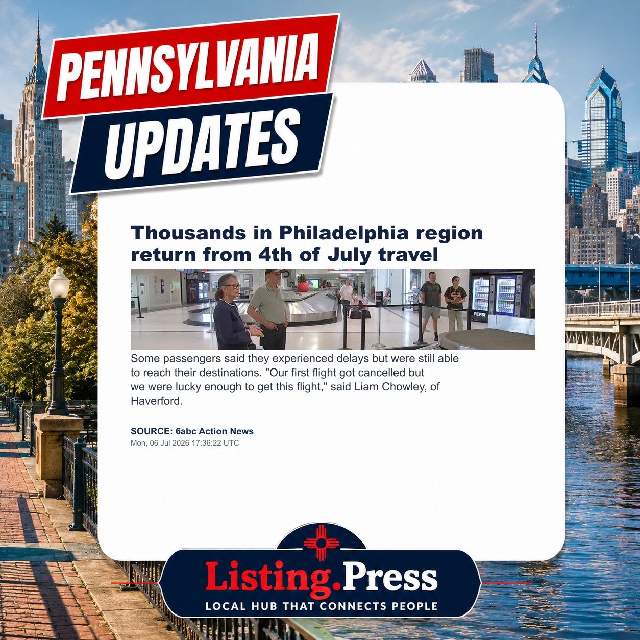 Thousands in Philadelphia region return from 4th of July travel