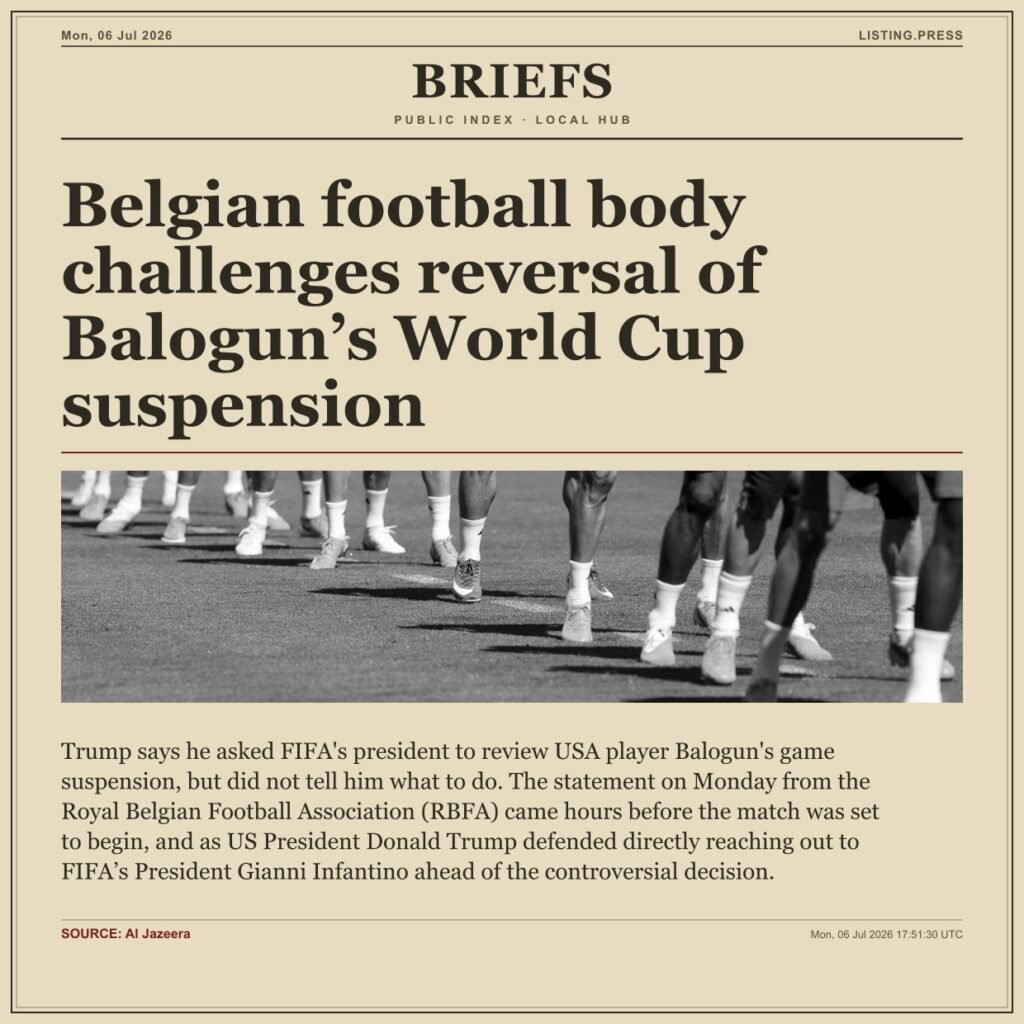 Belgian football body challenges reversal of Balogun’s World Cup suspension