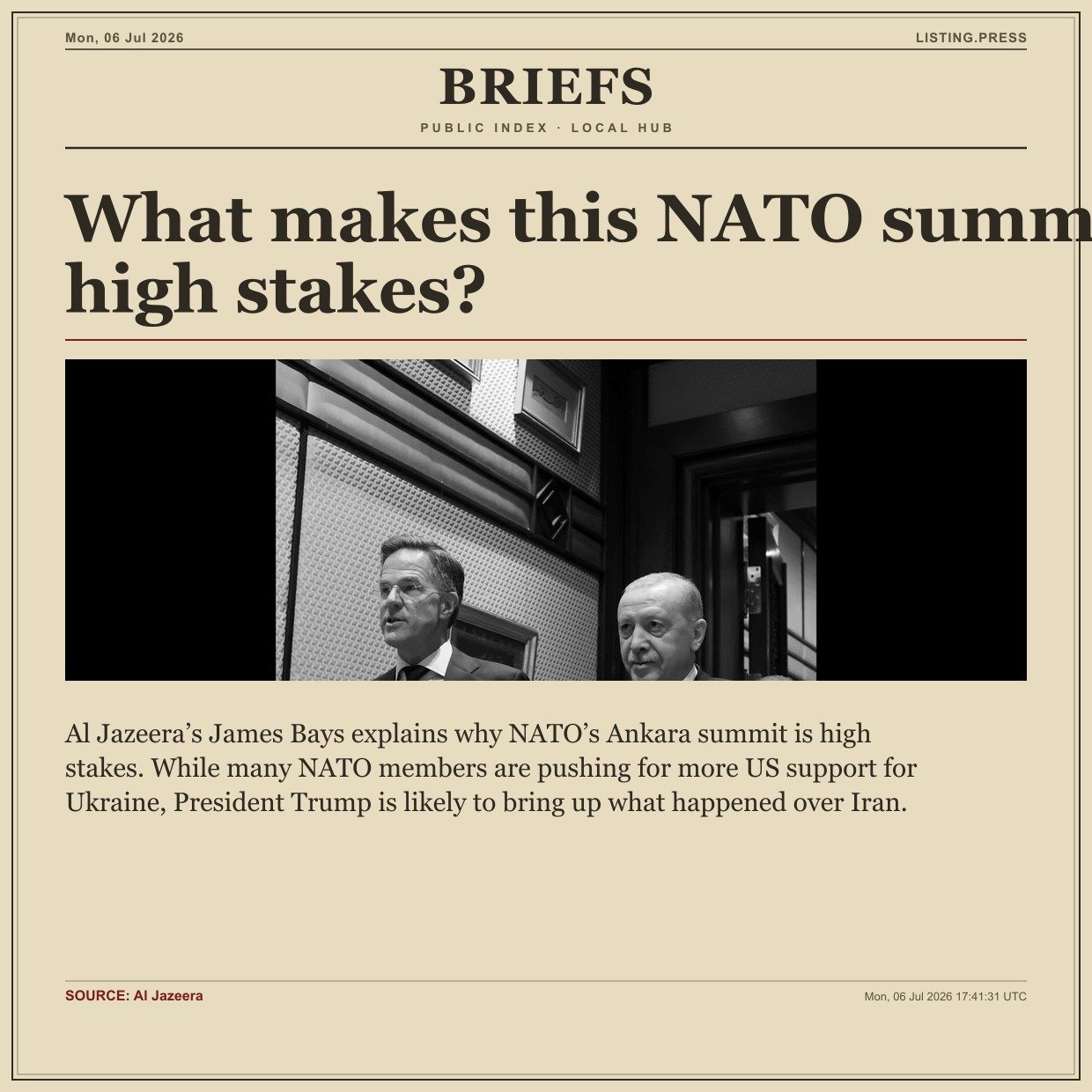 What makes this NATO summit high stakes?
