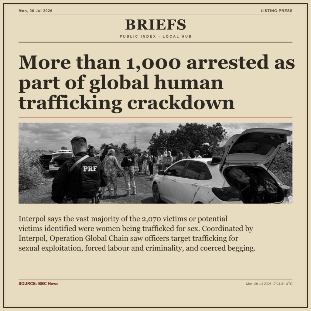 More than 1,000 arrested as part of global human trafficking crackdown
