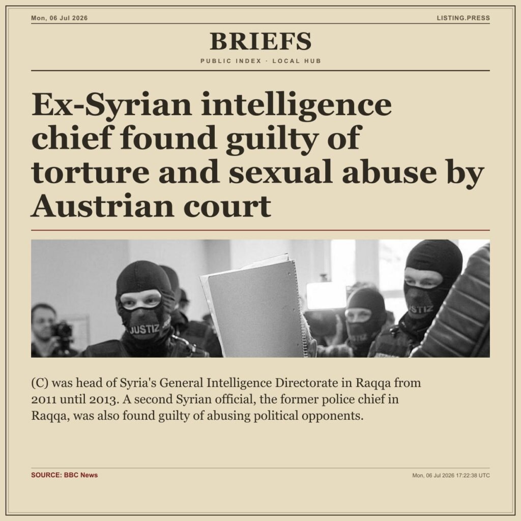 Ex-Syrian intelligence chief found guilty of torture and sexual abuse by Austrian court