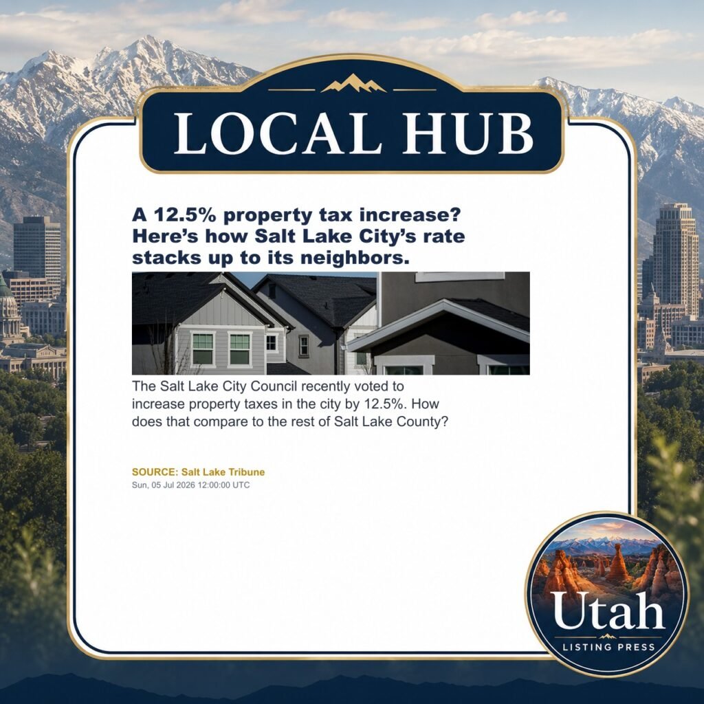 A 12.5% property tax increase? Here’s how Salt Lake City’s rate stacks up to its neighbors.